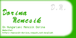 dorina mencsik business card